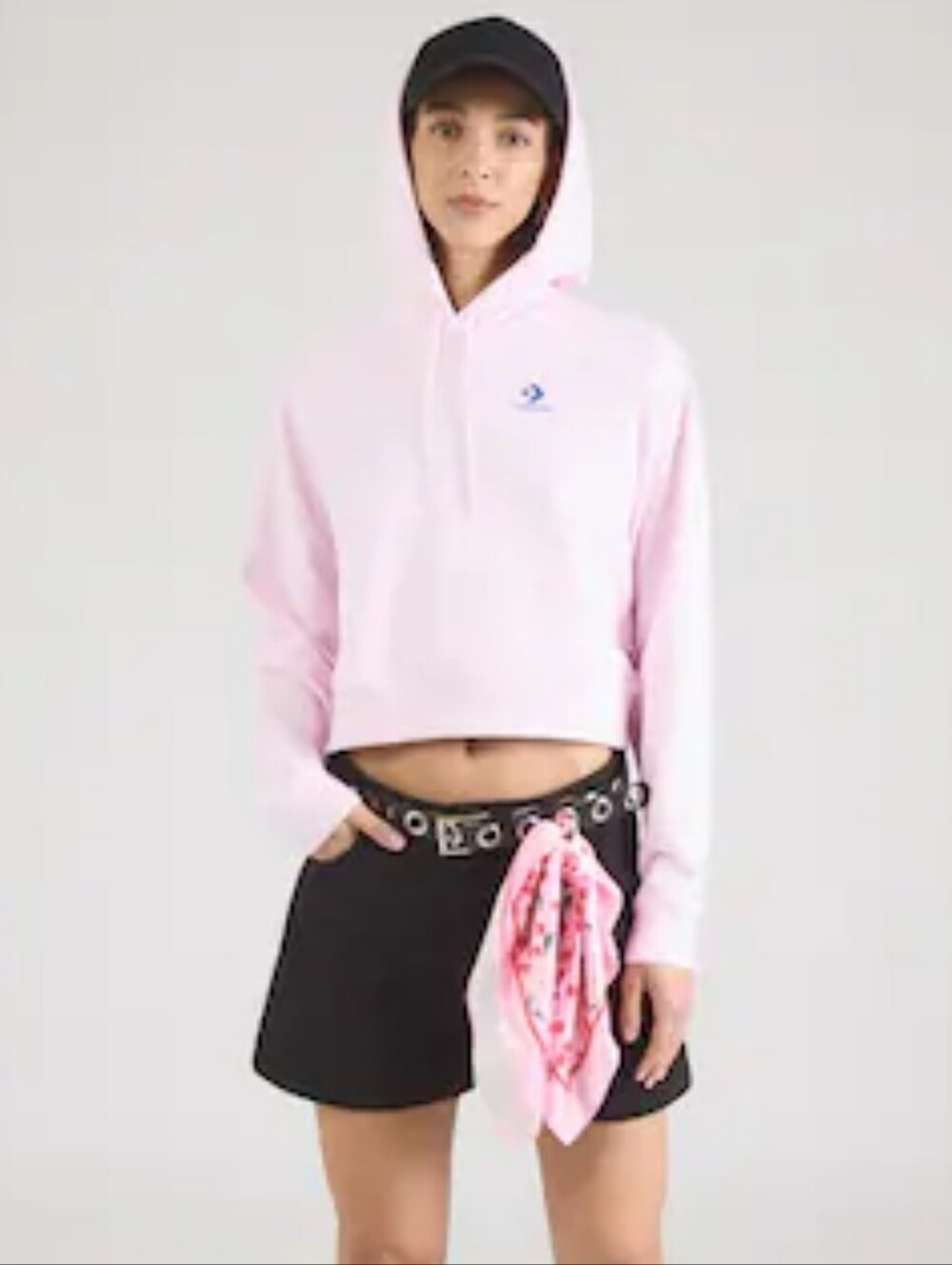 Converse Chevron Star Pullover Hoodie- Rose
